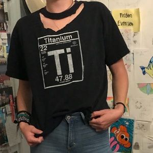 Men’s titanium shirt with cut outs